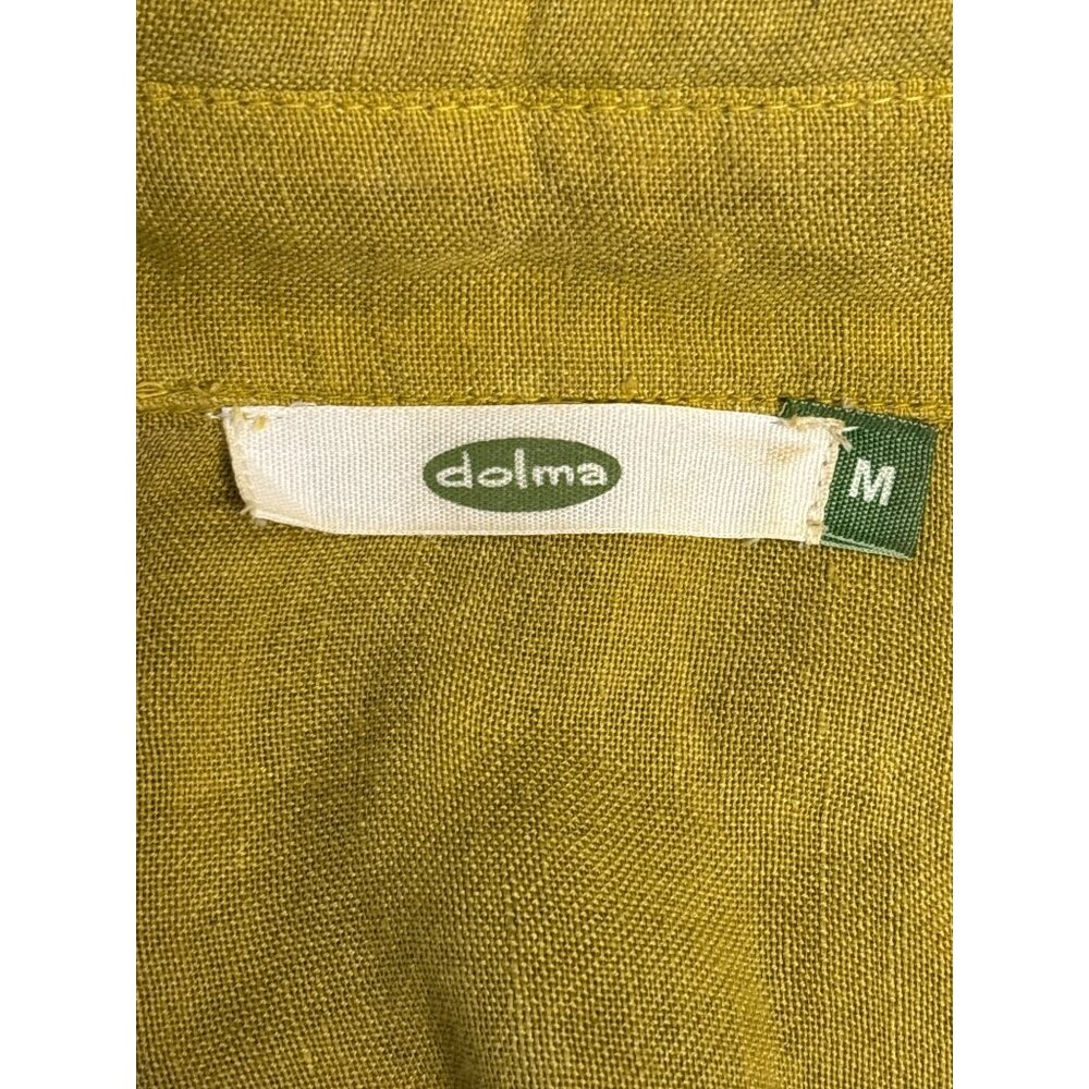DOMA Mustard Yellow Linen Tunic Blouse | Minimalist Boho Lagom Style | Size M - Picture 3 of 7